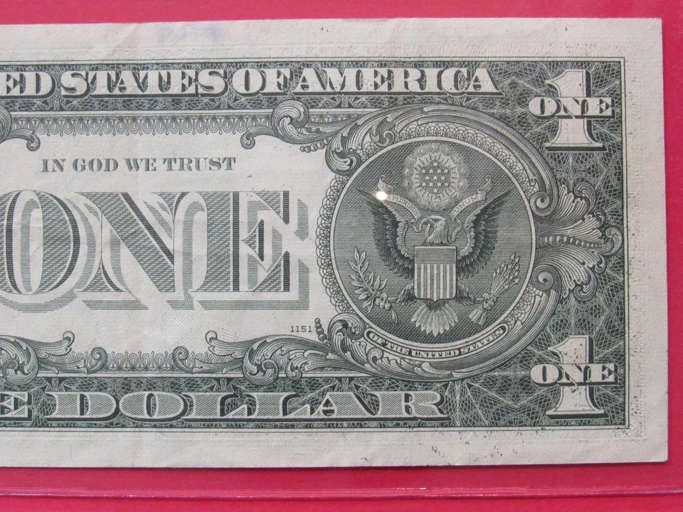 1969 $1 FEDERAL RESERVE NOTE !!! COUNTER STAMPED "UNITED STATES ANTARTICA" RARE - Image 4 of 4