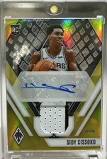 2023-24 PANINI PHOENIX SIDY CISSOKO AUTO PATCH RC /35 GOLD PRIZM SPURS