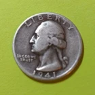 1941 Washington Quarter Silver 25C Circulated US Coin