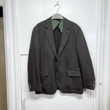 Hackett Mayfair Loro Piana Fabric Mayfair Hopsack Brown Wool Silk Linen Size 40S