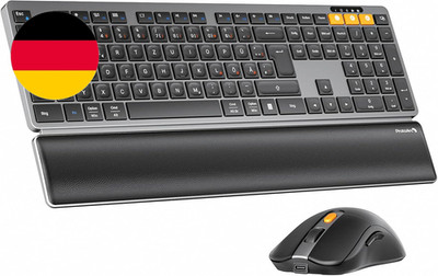Protoarc Kabellos Tastatur Maus Set, KM60 Full-Size Bluetooth Tastatur Und Maus 