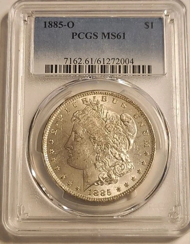 1885-O Morgan Silver Dollar PCGS MS61 | New Orleans Mint Uncirculated