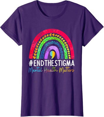 Mental Health Matters End The Stigma Rainbow Ladies' Crewneck T-Shirt