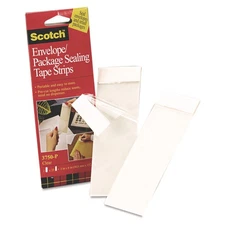 Scotch Envelope/Package Sealing Tape Strips 2" x 6" Clear 50/Pack 3750P2CR