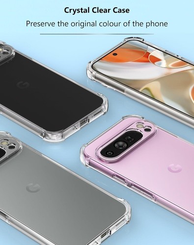 Pour Google Pixel 10 Pro XL 9A 8A 7A Étui Transparent Silicone Téléphone + Écran - Photo 9 sur 57