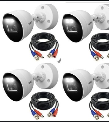 4 PK open box Lorex Bullet CCTV Wired BNC Outdoor omNight Vision  Cameras 