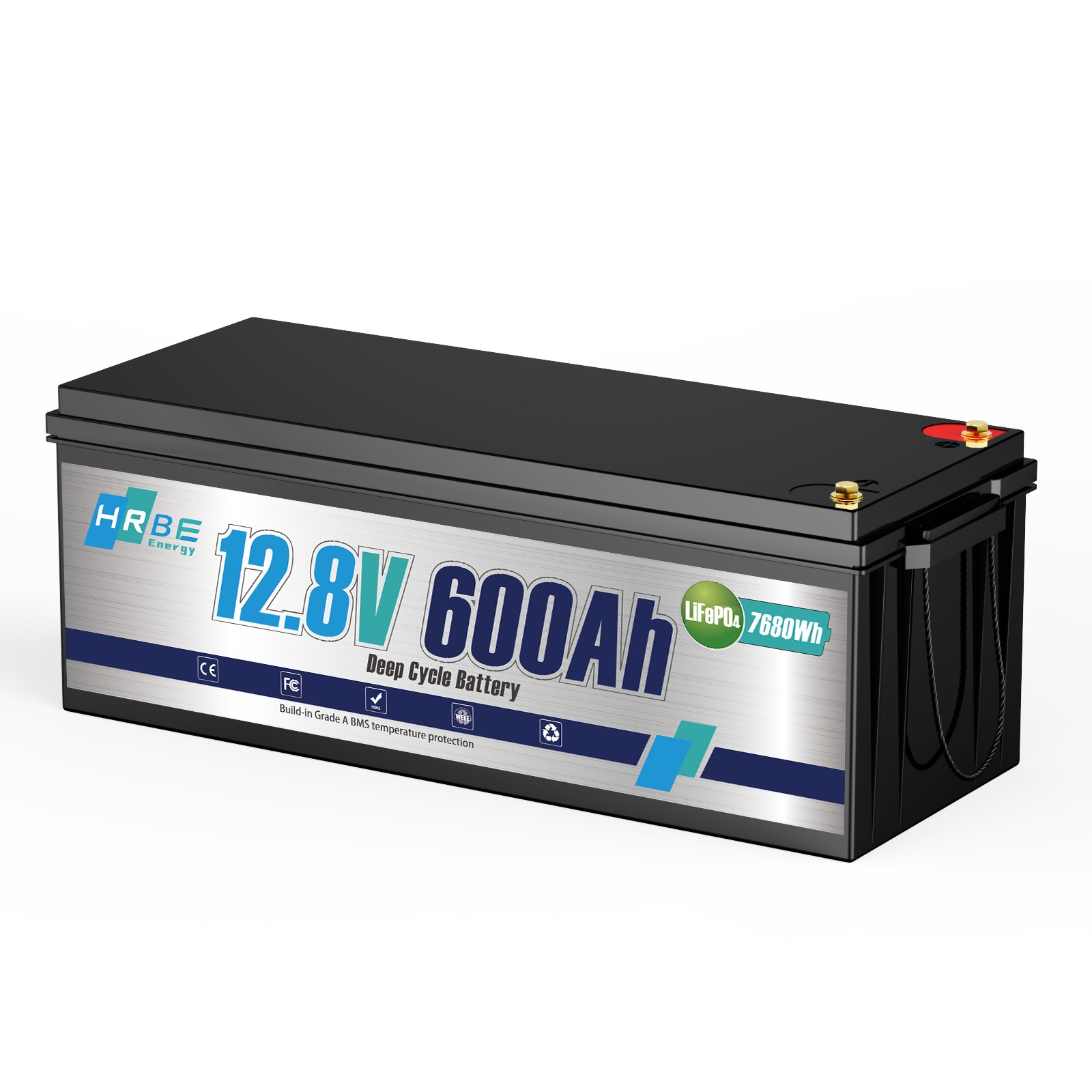 LiFePO4 12V 600Ah Lithium Battery BMS Deep Cycles Solar Marine RV Household Tool