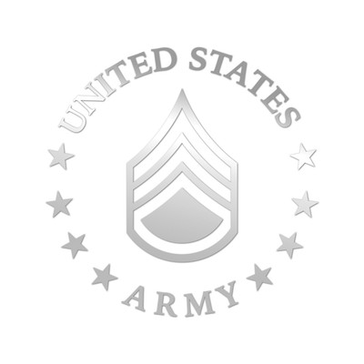 E-6 Staff Sergeant Army Rank Sticker Die Cut Chrome Gold Silver Oil ...