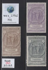 WC1_23746.ITALY. 1923 PRO BLACK SHIRTS semi-postal set. Sc. B17-B19. MH
