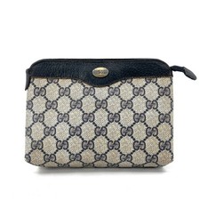 Gucci Vintage Accessory Collection Cosmetic Pouch PVC Leather Navy 89 01 020