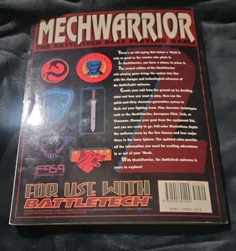 MECHWARRIOR THE BATTLETECH ROLE PLAYING GAME 1641 2nd Edition - Picture 10 of 11