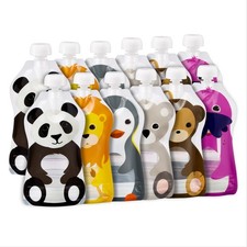 Squooshi Reusable Baby Food Pouches - BPA Free, Freezer Safe for Puree, Yogurt,