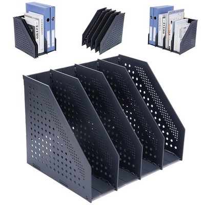 Collapsible Magazine File Holder Vertical Compartments Foldable Binders