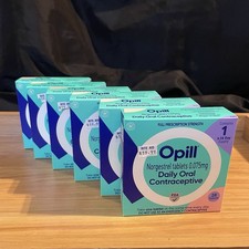 Opill Daily Oral Contraceptive 1 x 28 Day Supply Exp 11-2025 Lot of 6 Boxes