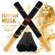 EGYPTIAN MUSK Incense Sticks 19" Jumbo Extra Large Bulk Handmade Hand Dipped