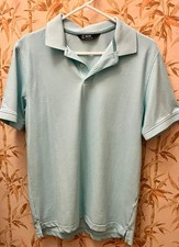 NWOT Member's Mark Men's Pique Polo T-Shirt Mint Blue Teal Green Small