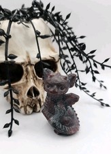 NEW Natural Stone Handcarved Garnet Crystal Dragon Whelp Figure