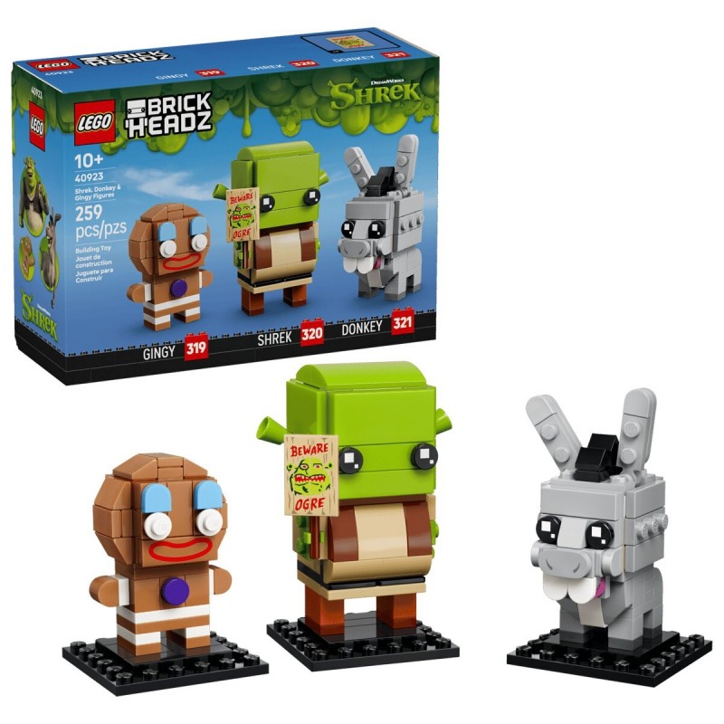 Lego Brickheadz Die Figuren Shrek, Donkey Und Gingy (40923, Brickheadz) - Bild 4