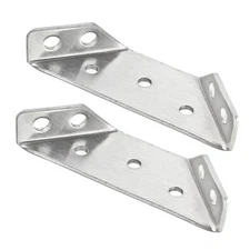 Mounting Brace Fixing Shelf Bracket 2 Pack 50x50mm Silver Angle Support