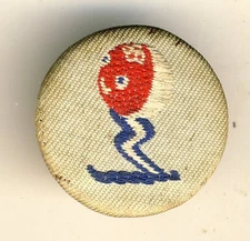 rare Insigne de ski  Schuss JO 1968 toile