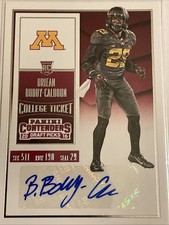 2016 Panini Contenders Draft Picks College Ticket Briean Boddy-Calhoun minnesota