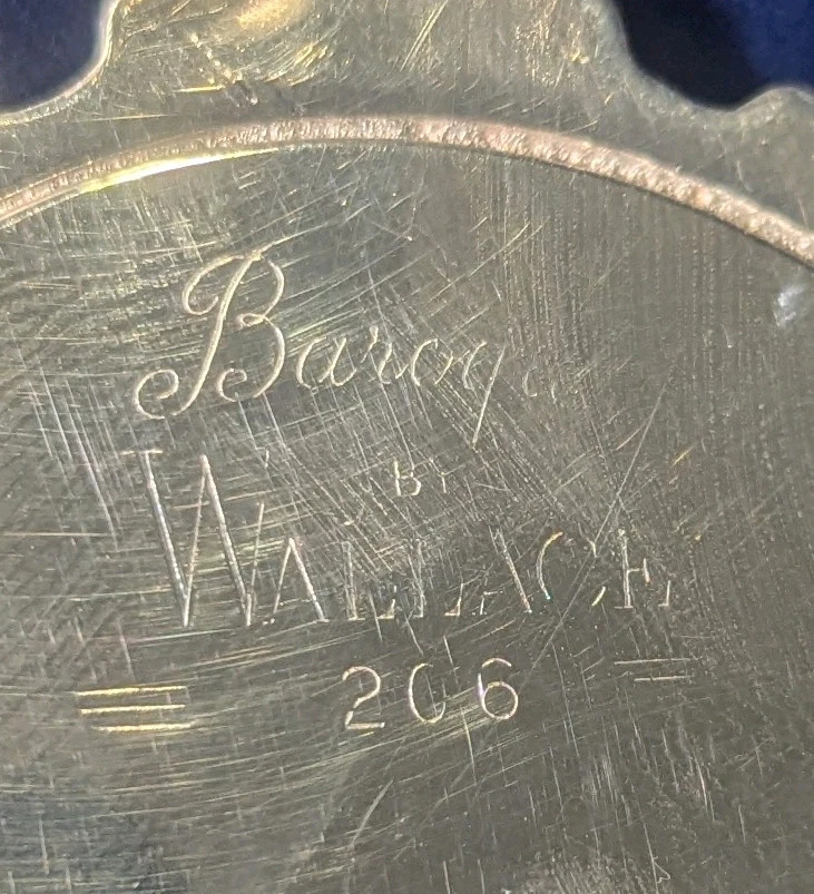 Plato de mantequilla cubierto vintage barroco de Wallace plateado #206 Foto 2 de 4