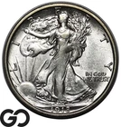 1918-D Walking Liberty Half Dollar, Rare This Nice, Choice AU++ Key Date!