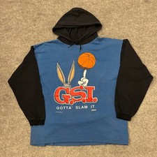 Vintage 90s Gotta Slam It Warner Bros Looney Tunes Basketball 1993 Hoodie