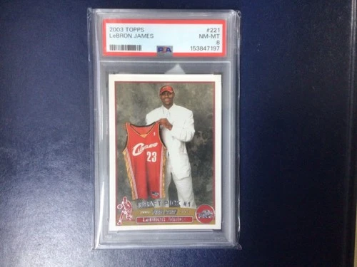 2003 Topps Basketball #221 LeBron James RC Rookie PSA 8 MINT