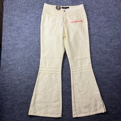 Revolt Fit & Flare Jeans Womens 9/10 Cream Denim Mid Rise Classic - 30X29 NEW