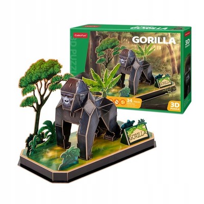 CUBIC FUN Puzzle Cubic Fun Tiere GORILLA 34 Teile