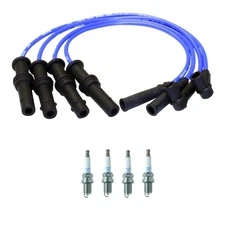 NGK 7mm Wire Set and 4 Platinum Spark Plug Kit For Subaru Impreza Legacy 2.2 H4