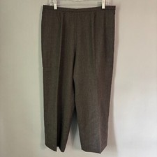 Kasper 100 Wool High Rise Straight Dress Pants Size 12 P Professional Office