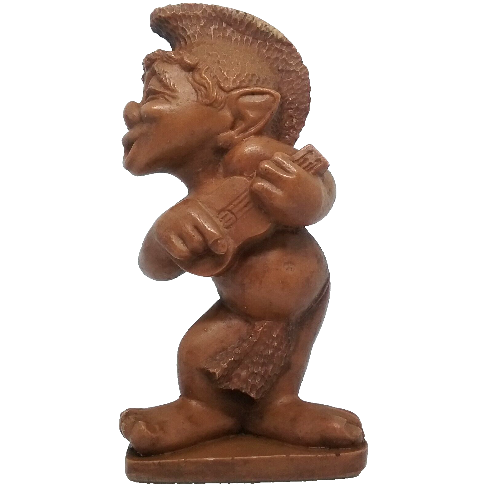 Menehune Figurine Playing Ukulele Plaque Paperweight Bookend Novelty