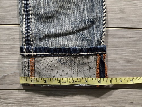 Rock Revival Cresdent Alt Straight Sz 29x36 Distressed Washed Concert Festival - Picture 11 of 13
