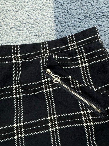 Adrienne Vittadini Women Sz L (Measure 30x27) Dark Blue Check Plaid Dress Pants - Picture 7 of 10