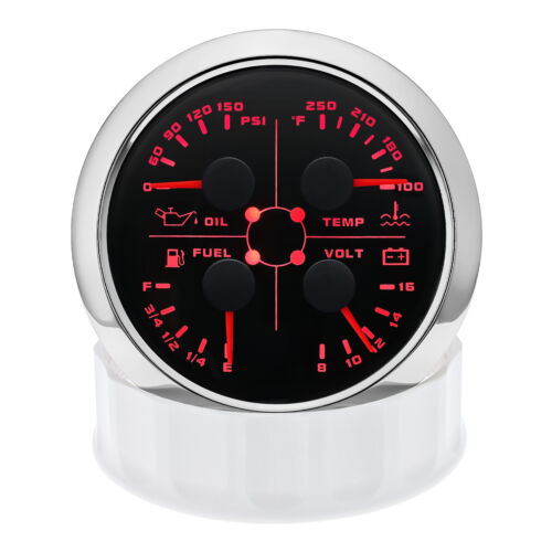 3 Gauge Set With Sensor 85mm GPS Speedometer 80MPH&Tacho 8000RPM&4 IN 1 Gauge - Picture 10 of 20