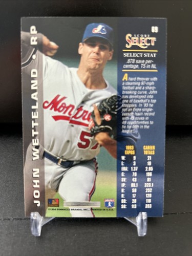 Score Select 1994 John Wetteland Montreal Expos #69 - Imagen 2 de 2