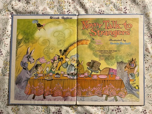 Never Talk To Strangers By Irma Joyce Big Golden Hardcover Book George Buckett - Picture 4 of 9