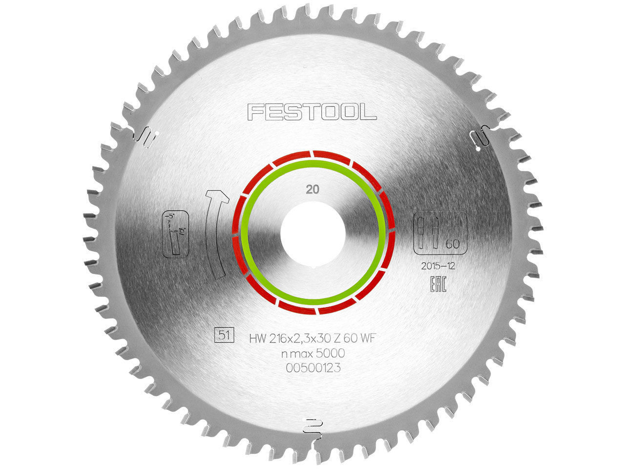Festool 216mm 36T Laminate Mitre Saw Blade for KS 60 216x2.3x30mm 500123