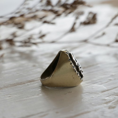 Mexican Biker Skull Ring silver brass men pirate Captain seaman Vintage cross 10 - Picture 5 of 13