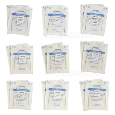 AZDENT Dental Orthodontic TMA Beta Ti-Mo Alloy Rectangular Arch Wires All Sizes