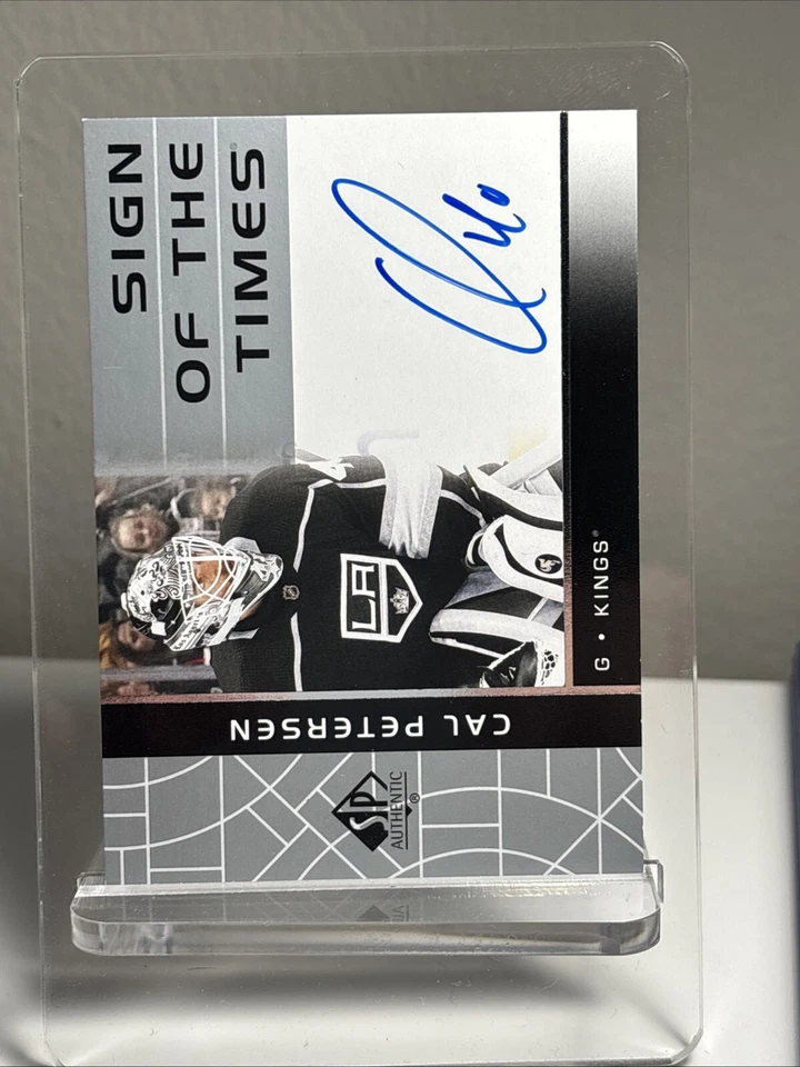 Cal Petersen 2022-23 SP Authentic 2002-03 Retro Sign of the Times #RSOTT-CP - Image 2 of 3