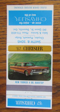 1967 CHRYSLER NEW YORKER MATCHBOOK COVER: DUNNVILLE, ONTARIO EMPTY MATCHCOVER A5
