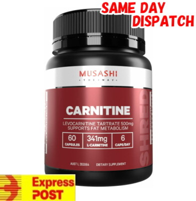 MUSASHI CARNITINE 60 CAPSULES Levocarnitine L-Carnitine | eBay Australia MUSASHI CARNITINE 60 CAPSULES Levocarnitine L-Carnitine | eBay Australia