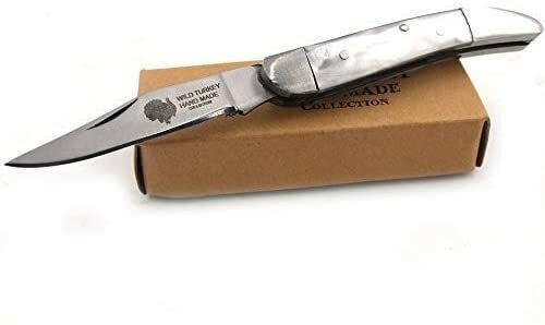 Wild Turkey handgefertigtes Biker Zahnstocher Klappmesser 3,75" geschlossen täglich tragen  - Bild 1 von 7