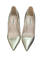 MIU MIU gold Glitter Sole pumps court shoes pointed toe stiletto heel size 8