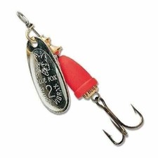 Blue Fox 60-20-71R Classic Vibrax 02 Spinner 3/16oz Red Tip/Silver Flake