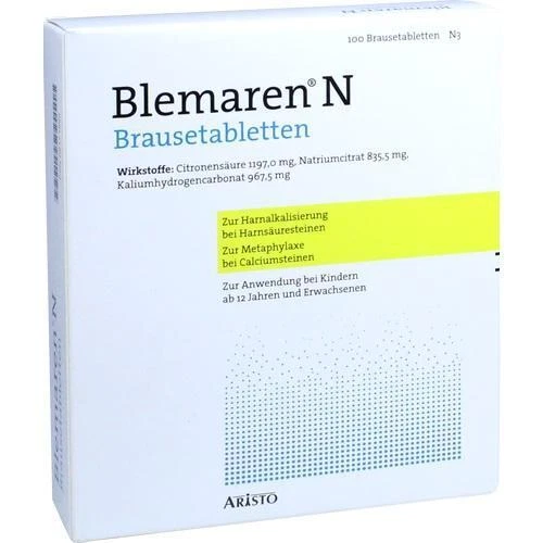 ARISTO PHARMA GMBH BLEMAREN N Brausetabletten 100 St PZN 6171895