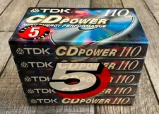 TDK CD Power Performance 110 Superior High Bias Audio Cassette Tape New Sealed 5